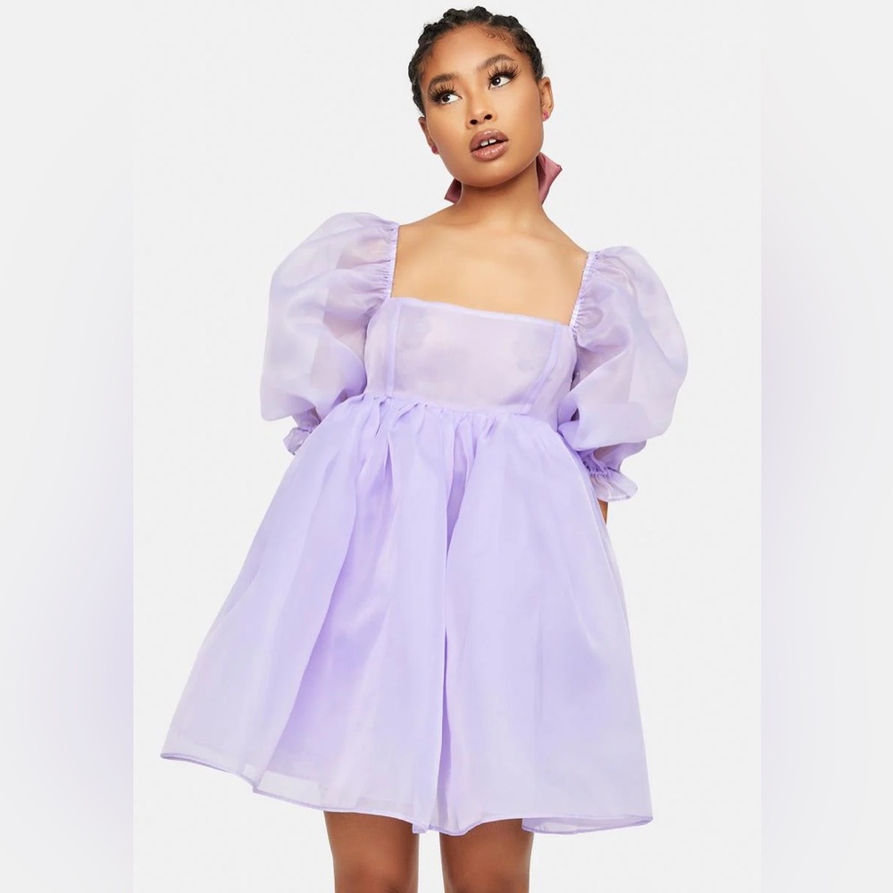 Selkie Puff Dress in Lilac